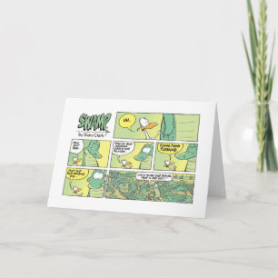 Slip Krokodil Relatief kerstbezoek Feestdagen Kaart