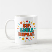Slip. Lach. Herhaal. – Minimalistische mok (Links)