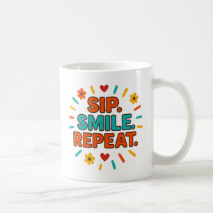Slip. Lach. Herhaal. – Minimalistische mok