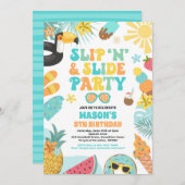 Slip 'n' Slide Splash Pad Zomer Verjaardagsfeest Kaart (Voorkant / Achterkant)