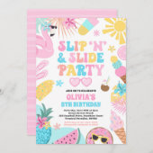 Slip 'n' Slide Splash Pad Zomer Verjaardagsfeest Kaart (Voorkant / Achterkant)
