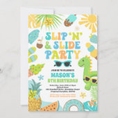 Slip 'n' Slide Splash Pad Zomer Verjaardagsfeest Kaart (Voorkant)