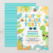 Slip 'n' Slide Splash Pad Zomer Verjaardagsfeest Kaart (Voorkant / Achterkant)