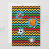 Slip & Slide Sport Verjaardags Bash Primaire Kleur Kaart (Achterkant)