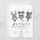 Slipje en prosecco lingerie vrijgezellenfeest kaart (Voorkant)