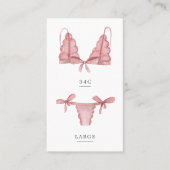 Slipje & Palomas Lingerie Maat Invoegen Visitekaartje (Voorkant)