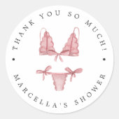 Slipjes & Palomas Lingerie Bedankt Ronde Sticker (Voorkant)