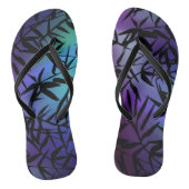 Slipjes voor mannen met donkere bladrijke lucht teenslippers (Voetbed)