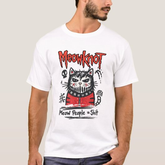 Slipknot Cat Parody – Meow People T-shirt (Voorkant)