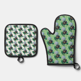 Slippenprimula botanisch ovenwant & pannenlap set