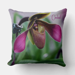 slipper-orchideeënmacro kussen