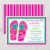 Slipper Verjaardags Uitnodigingen (Voorkant / Achterkant)