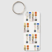 Slipperende letters van de omarming van diversitei sleutelhanger (Voorkant)