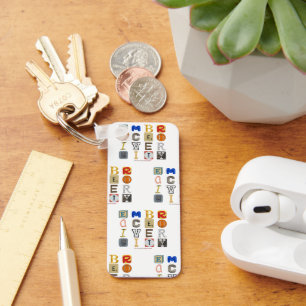 Slipperende letters van de omarming van diversitei sleutelhanger