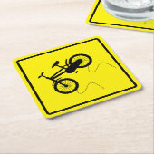 Slipperig bij nat fietspapier Onderzetter (Schuin)