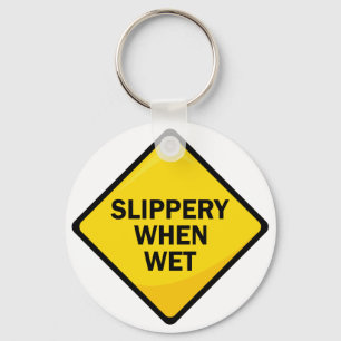 Slipperig wanneer nat sleutelhanger