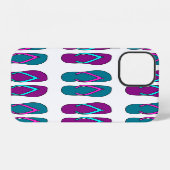 Slippers: Helder Wit Vintage. iPhone Hoesje (Achterkant horizontaal)