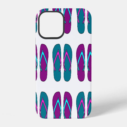 Slippers: Helder Wit Vintage. iPhone Hoesje (Achterkant)