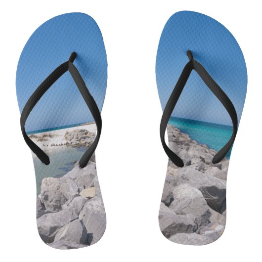 Slippers midden op de Shell Island Jetty Teenslippers (Voetbed)