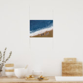 Slippers op het strandzand poster (Keuken)