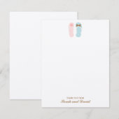 Slippers Strand Bruiloft Platte Bedankbriefjes Kaart (Voorkant / Achterkant)