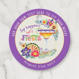 Slippertjes! Laten we FIESTA Vieren Aangepast Bedankjes Labels