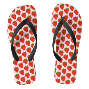 Slippertjes met aardbeipatroon teenslippers