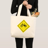 Slippery bij natte fiets Jumbo Canvas tas (Voorkant (product))