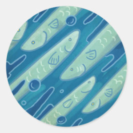 Slippery Eel - Animal Pattern Illustration Ronde Sticker