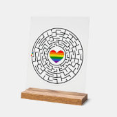 Slippery Joe's pride maze hartpijl puzzle labyri Acryl Bord (Hoek)