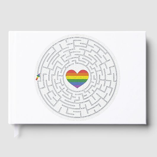 Slippery Joe's pride maze hartpijl puzzle labyri Gastenboek (Voorkant)