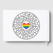 Slippery Joe's pride maze hartpijl puzzle labyri Gastenboek (Achterkant)