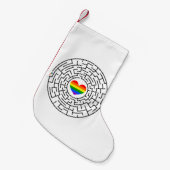 Slippery Joe's pride maze hartpijl puzzle labyri Kleine Kerstsok (Voorkant (Hangend))