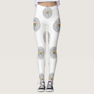 Slippery Joe's pride maze hartpijl puzzle labyri Leggings