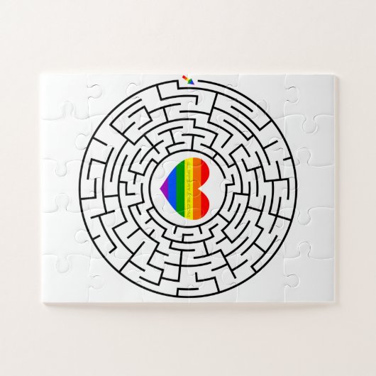 Slippery Joe's pride maze hartpijl puzzle labyri Legpuzzel (Horizontaal)