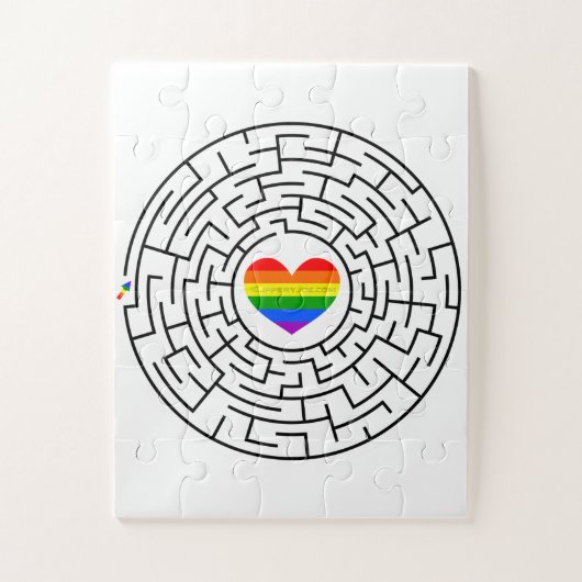 Slippery Joe's pride maze hartpijl puzzle labyri Legpuzzel (Verticaal)