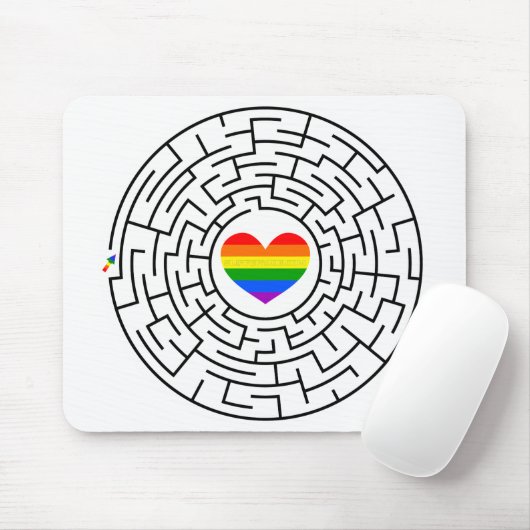 Slippery Joe's pride maze hartpijl puzzle labyri Muismat (Met muis)