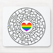 Slippery Joe's pride maze hartpijl puzzle labyri Muismat (Voorkant)