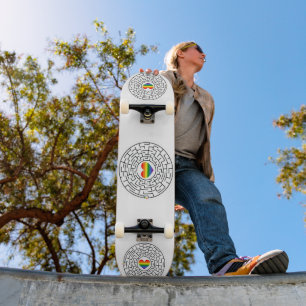 Slippery Joe's pride maze hartpijl puzzle labyri Persoonlijk Skateboard