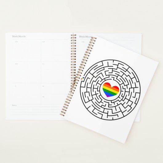 Slippery Joe's pride maze hartpijl puzzle labyri Planner (Display)
