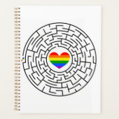 Slippery Joe's pride maze hartpijl puzzle labyri Planner (Voorkant)