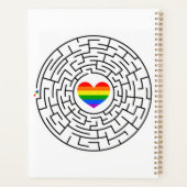 Slippery Joe's pride maze hartpijl puzzle labyri Planner (Achterkant)