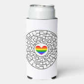 Slippery Joe's pride maze hartpijl puzzle labyri Seltzer Blikjeskoeler (Seltzer Achterkant)