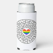 Slippery Joe's pride maze hartpijl puzzle labyri Seltzer Blikjeskoeler (Seltzer Voorkant)