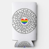 Slippery Joe's pride maze hartpijl puzzle labyri Seltzer Blikjeskoeler (Achterkant)