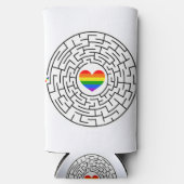 Slippery Joe's pride maze hartpijl puzzle labyri Seltzer Blikjeskoeler (Voorkant)