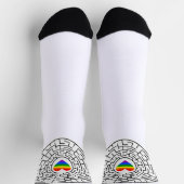 Slippery Joe's pride maze hartpijl puzzle labyri Sokken (Top)