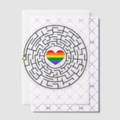 Slippery Joe's pride maze hartpijl puzzle labyri Vellum Uitnodigingen (Offset (Uitnodiging))