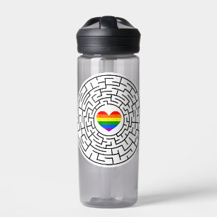 Slippery Joe's pride maze hartpijl puzzle labyri Waterfles