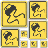 Slippery Road bij instellen van natte Sticker (Voorkant)